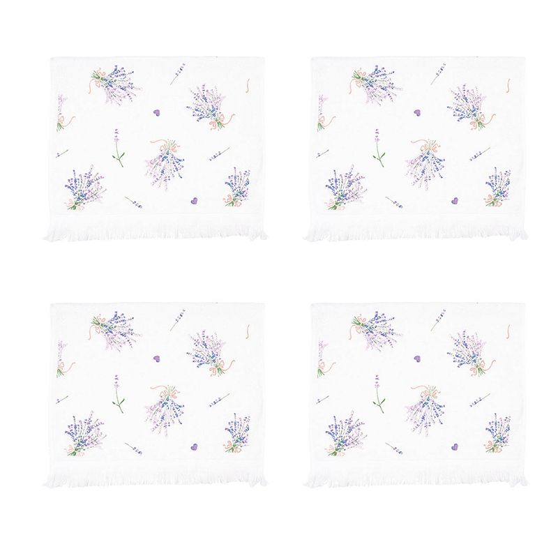 Foto van Haes deco - gastendoek / handdoek - 40x66 cm - 100% katoen - lavender garden