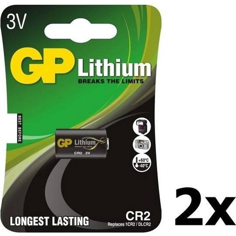 Foto van 2 stuks - gp cr2 dlcr2 el1cr2 cr15h270 lithium batterij