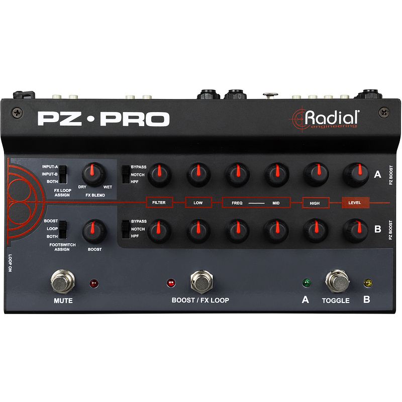 Foto van Radial pz-pro 2-kanaals instrumentvoorversterker, di box en switcher