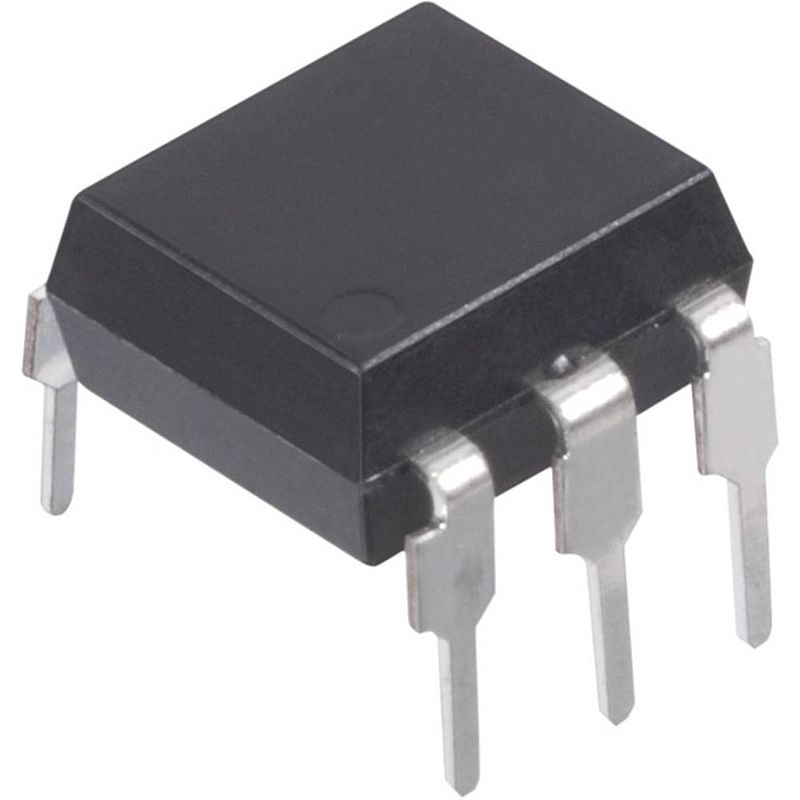 Foto van Vishay optocoupler fototransistor 4n28 dip-6 transistor met basis dc