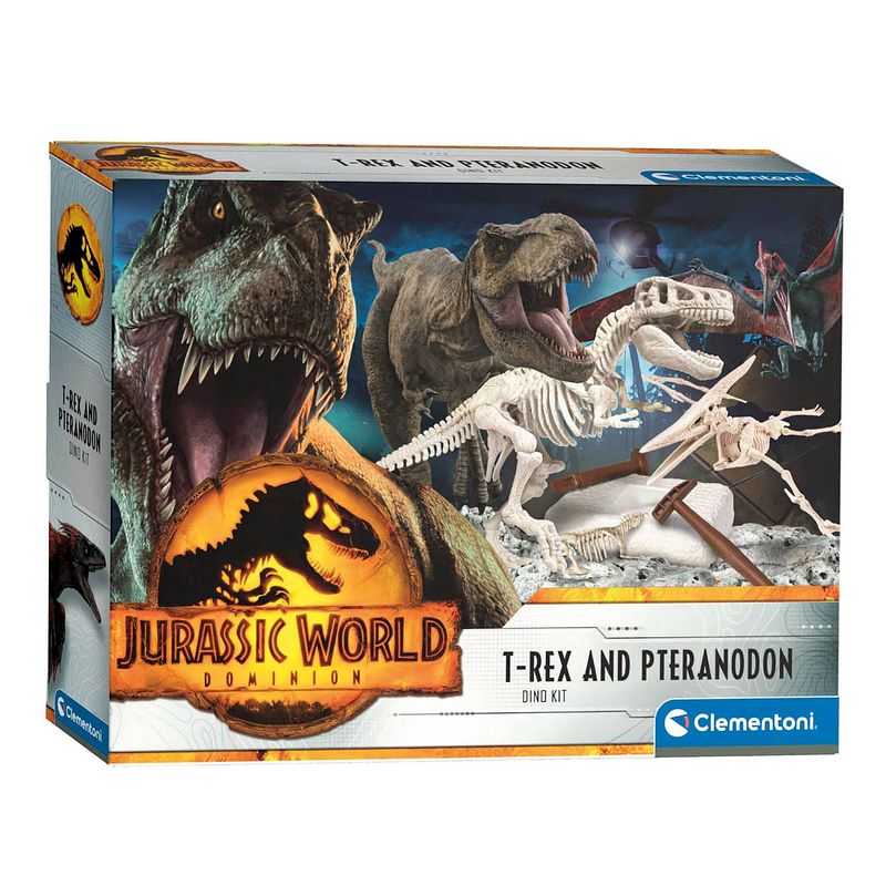 Foto van Clementoni jurassic world t-rex & pteranodon graafset