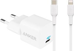 Foto van Anker power delivery oplader 20w + belkin lightning kabel 1m kunststof wit