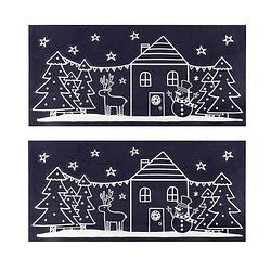 Foto van 2x stuks velletjes kerst glitter raamstickers 23 x 49 cm - feeststickers