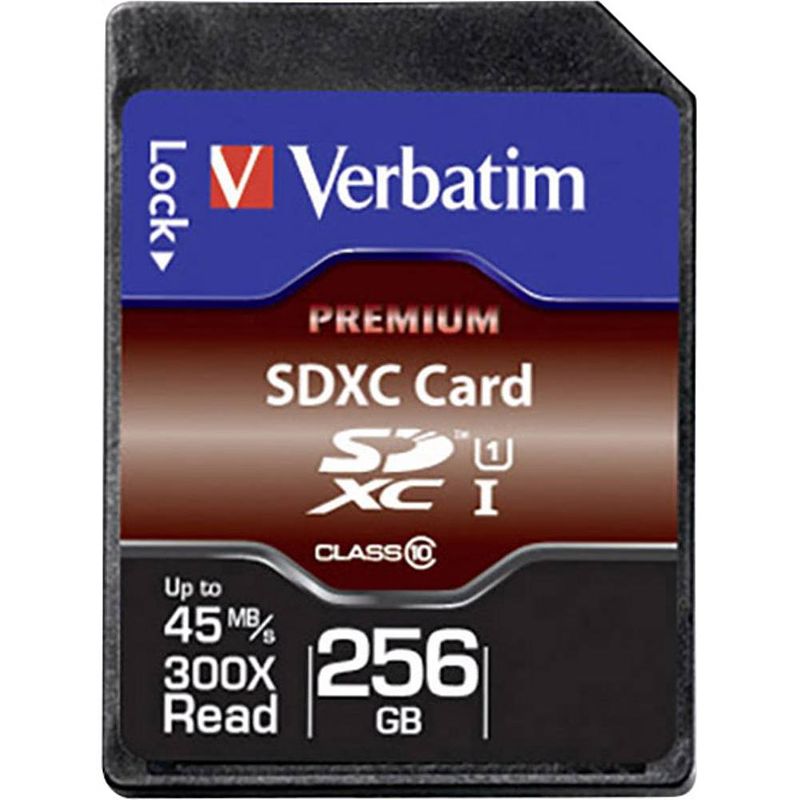 Foto van Verbatim premium sdxc-kaart 256 gb class 10, uhs-i