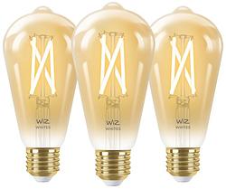 Foto van Wiz smart filament lamp edison 3-pack - warm tot koelwit licht - e27
