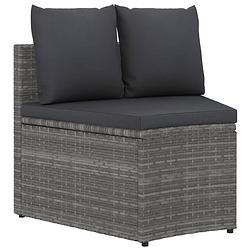 Foto van Infiori 2-delige loungeset met kussens poly rattan grijs