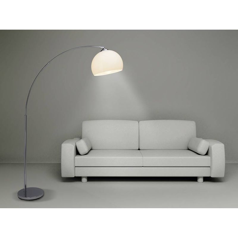 Foto van Brilliant vessa 92940/75 staande lamp e27 60 w chroom, wit