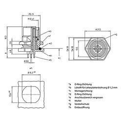 Foto van Lutronic 1229 sensor/actuator steekconnector m12 aantal polen: 5 bus, inbouw 1 stuk(s)