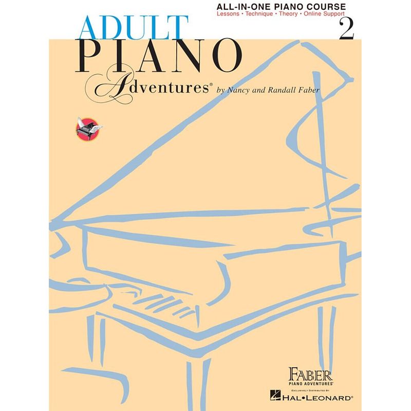 Foto van Hal leonard adult piano adventures all-in-one book 2 spiral bound pianoboek met online media