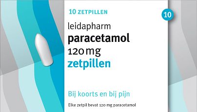 Foto van Leidapharm paracetamol zetpil 120mg