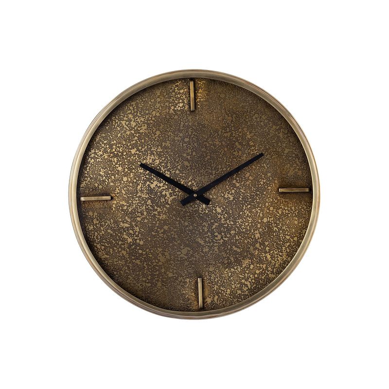 Foto van Ptmd taylor brass iron round clock with print s