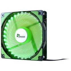 Foto van Inter-tech il12025 pc-ventilator groen (b x h x d) 120 x 120 x 25 mm