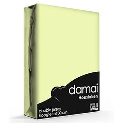 Foto van Damai multiform double jersey hoeslaken lime-160/180 x 200/220 cm