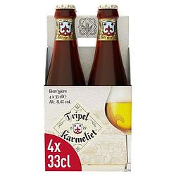 Foto van Tripel karmeliet belgisch speciaalbier fles 4 x 330ml bij jumbo