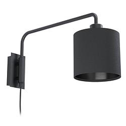 Foto van Eglo staiti 1 - wandlamp - e27 - 16 cm - zwart