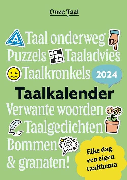 Foto van Onze taal taalkalender 2024 - genootschap onze taal - paperback (9789083296999)