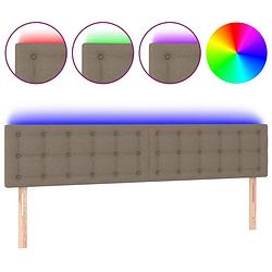 Foto van The living store hoofdeinde - klassiek led - bedaccessoires - 200x5x78/88 cm - taupe