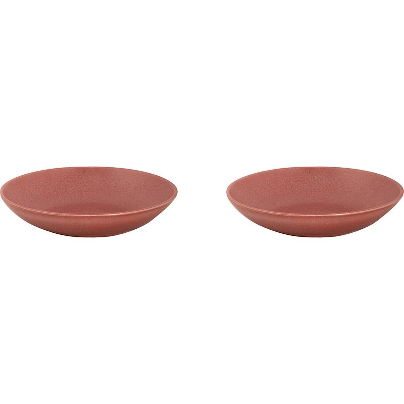 Foto van Mammoet bord diep spirit 21.5 cm rood stoneware 2 stuk(s)