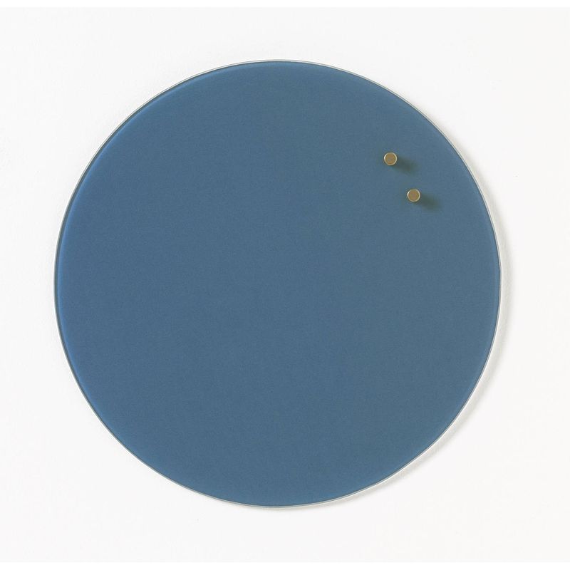 Foto van Naga - magnetisch glasbord - rond - jeans blauw - ø35cm - geschikt voor whiteboard markers