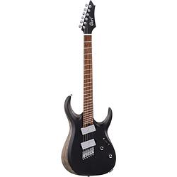 Foto van Cort x-700 mutility black satin multi-scale elektrische gitaar met gigbag