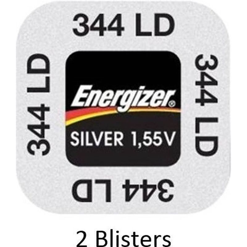 Foto van 2 stuks (2 blisters a 1 stuk) energizer zilver oxide knoopcel 344/350 ld 1.55v