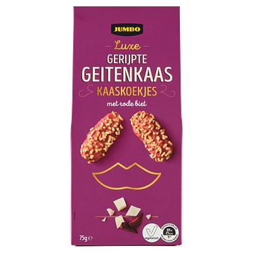 Foto van Jumbo gerijpte geitenkaas koekjes met rode biet 75g