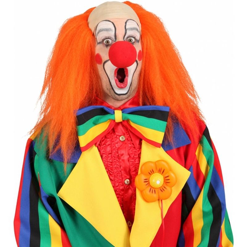 Foto van Luxe oranje clownspruik