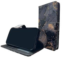 Foto van Hem stylish book case (geschikt voor 13) iphone 13 hoesje met 3 pasjesuitsnedes + fotovakje - portemonneehoesje -