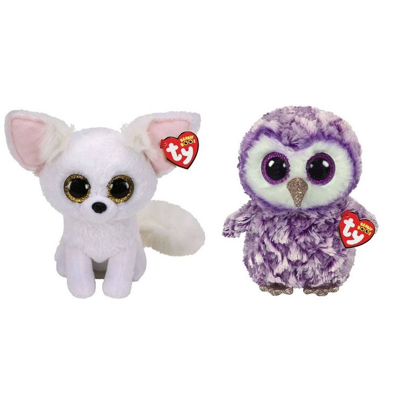 Foto van Ty - knuffel - beanie buddy - phoenix fox & moonlight owl