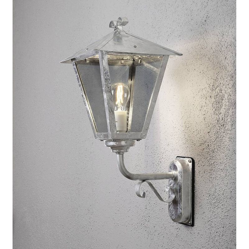 Foto van Konstsmide benu up 434-320 buitenlamp (wand) spaarlamp, led e27 100 w staal