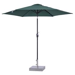Foto van Zonnescherm - parasol - balkon parasol - met handslinger - knikbaar - 270 cm - groen
