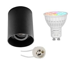 Foto van Mi-light miboxer - opbouwspot set gu10 - smart led - wifi led - slimme led - 4w - rgb+cct - aanpasbare kleur - dimbaar -