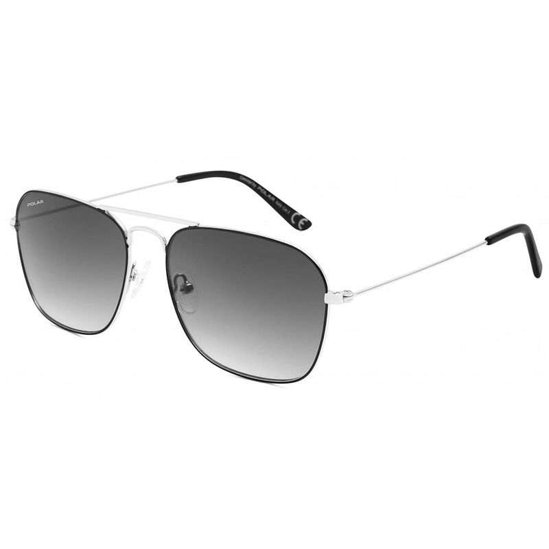 Foto van Polar zonnebril unisex aviator gepolariseerd cat. 3 rvs zwart/zwart