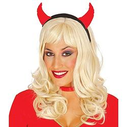 Foto van Halloween - verkleedaccessoires duivel hoorns voor dames - verkleedhaardecoratie