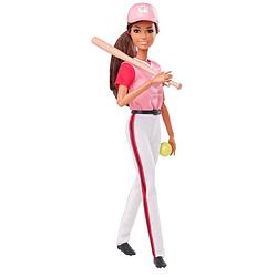 Foto van Barbie tienerpop softball tokyo 2020 meisjes 29 cm vinyl/eva roze