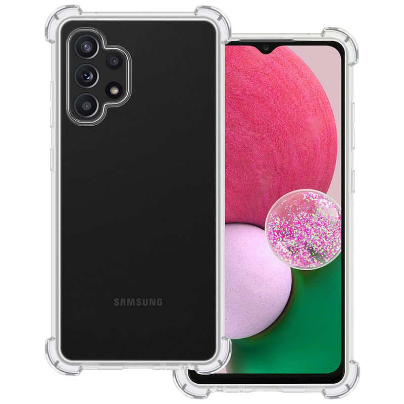 Foto van Basey samsung galaxy a13 4g hoesje siliconen shock proof hoes case cover - transparant