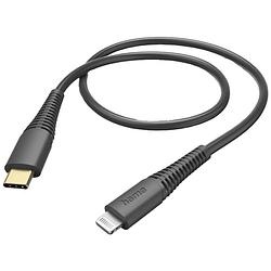 Foto van Hama usb-laadkabel usb 2.0 apple lightning stekker, usb-c stekker 1.5 m zwart 00201602