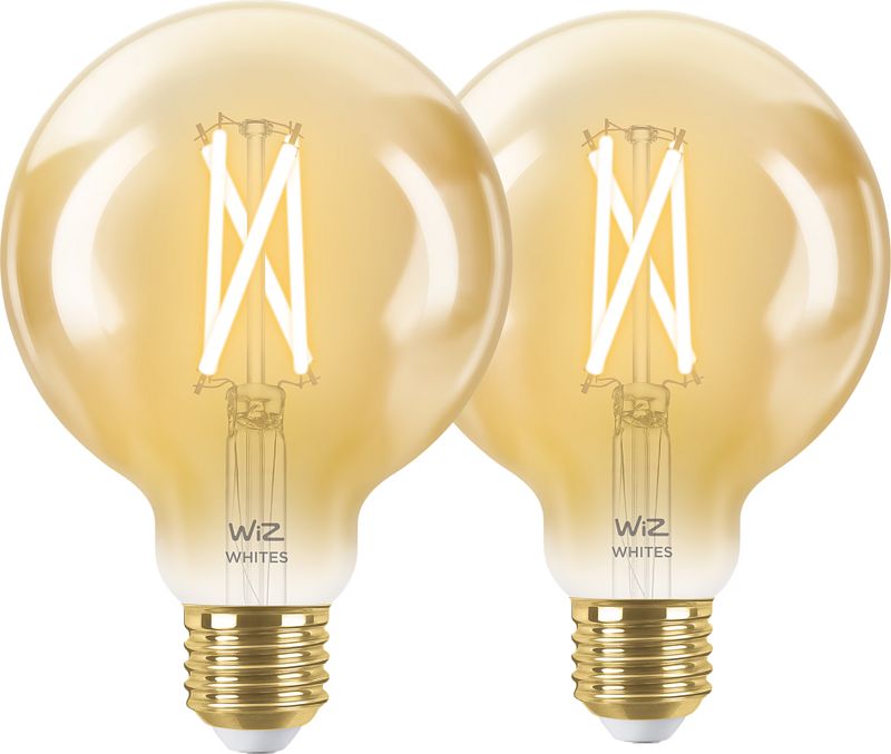 Foto van Wiz smart filament lamp globe 2-pack - warm tot koelwit licht - e27