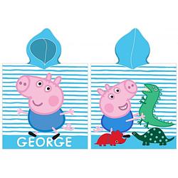 Foto van Peppa pig poncho george - 50 x 115 cm - katoen