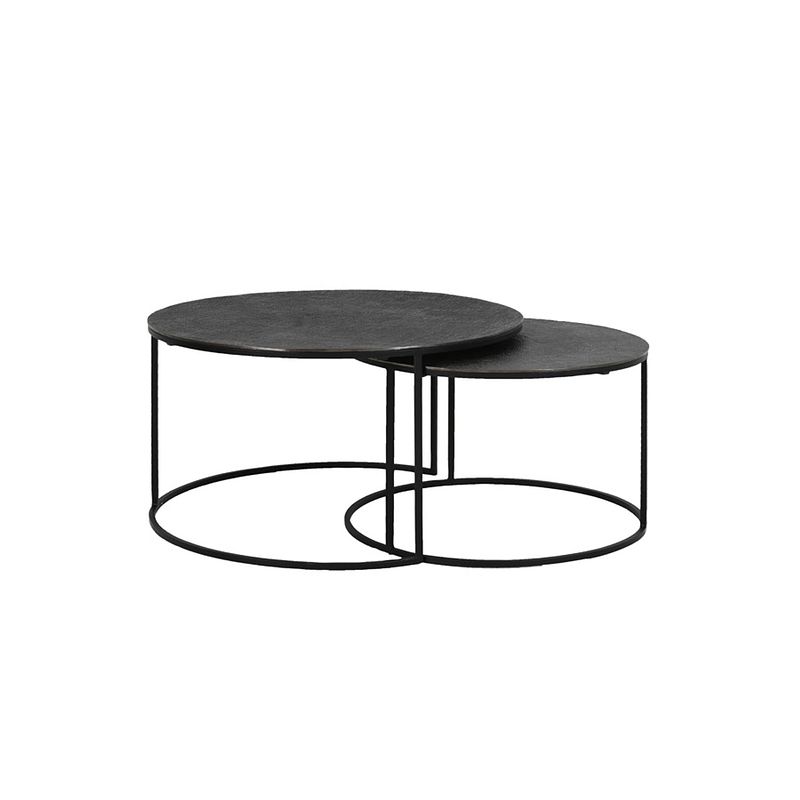 Foto van Light & living - salontafel rengo set van 2 - 76x76x41cm - zwart