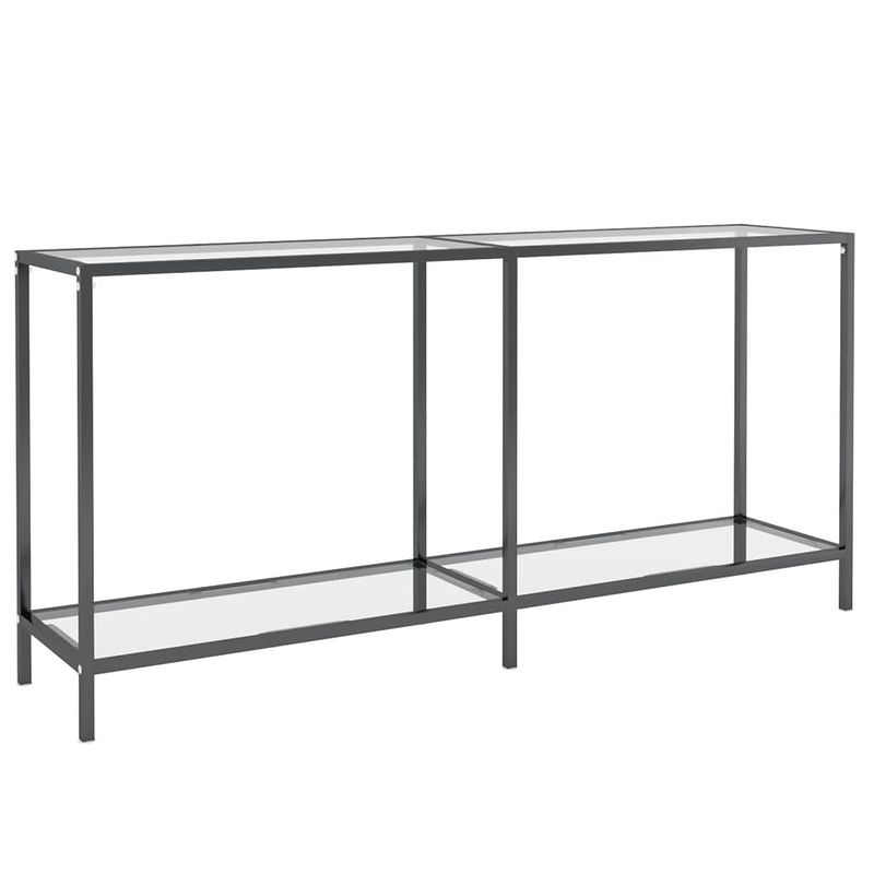 Foto van Vidaxl wandtafel 160x35x75,5 cm gehard glas transparant