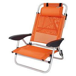 Foto van Eurotrail campingstoel mallorca 74 x 60 cm aluminium oranje