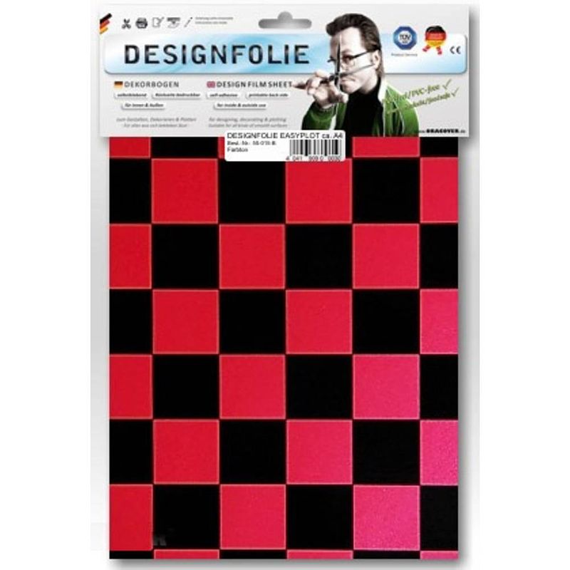 Foto van Oracover 87-027-071-b designfolie easyplot fun 3 (l x b) 300 mm x 208 mm parelmoer, rood, zwart