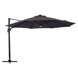 Foto van Torben zonnescherm parasol, hangparasol ø3.5m zwart, grijs.