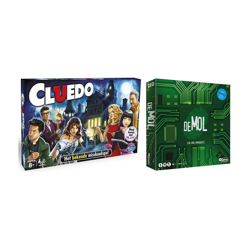 Foto van Spellenbundel - bordspel - 2 stuks - hasbro cluedo & wie is de mol