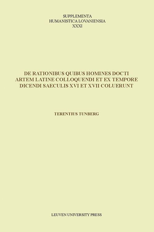 Foto van De rationibus quibus homines docti artem latine colloquendi et ex tempore dicendi saeculis xvi et xvii coluerunt - terentius tunberg - ebook