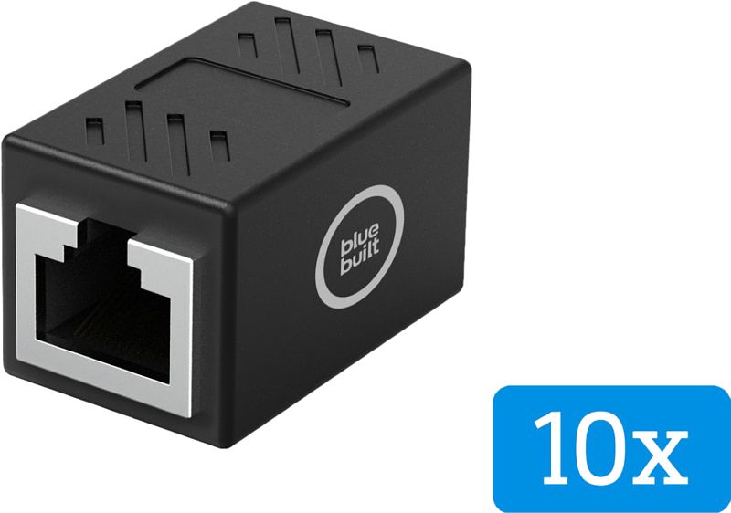 Foto van Bluebuilt rj45 koppeling cat6 zwart 10-pack