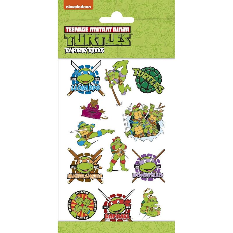 Foto van Nickelodeon kindertattoos ninja turtles junior papier 12 stuks