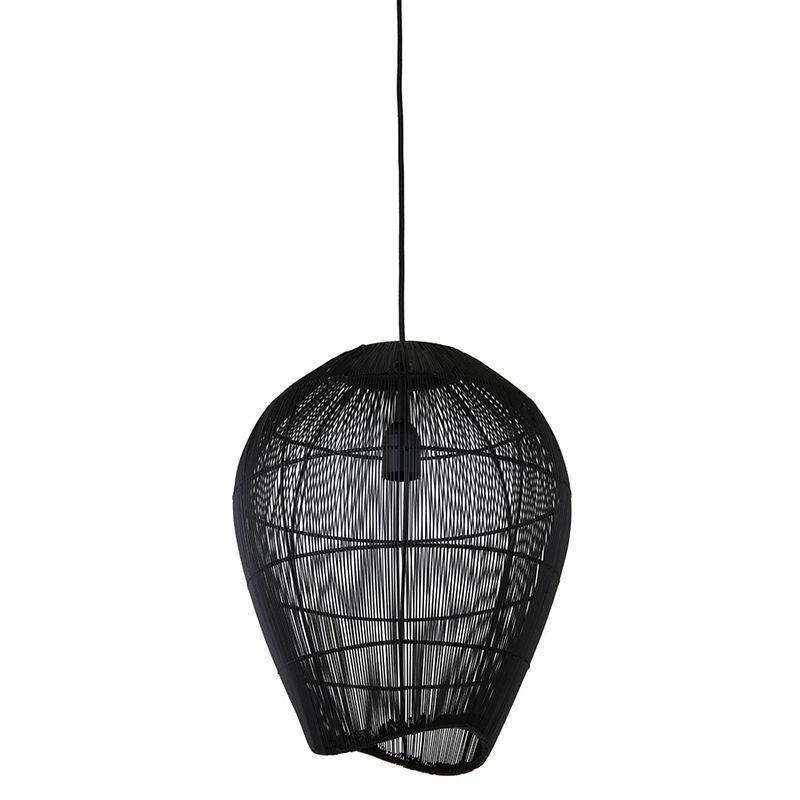 Foto van Light & living - hanglamp yumi - 34x34x40 - zwart