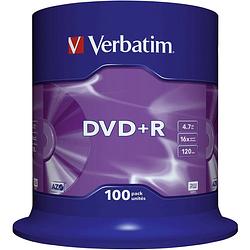 Foto van Verbatim 43551 dvd+r disc 4.7 gb 100 stuk(s) spindel